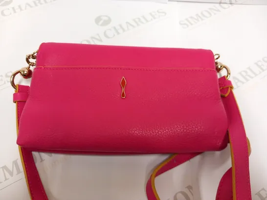 CHRISTIAN LOUBOUTIN ROUGISSIME PONY FUCSIA CLUTCH BAG