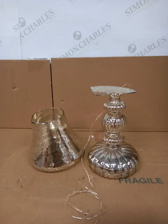 HOME REFLECTIONS PRE-LIT LED MERCURY GLASS LAMP SILVER