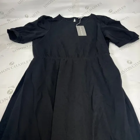 OLIVER BONAS BALLON SLEEVE JERSEY DRESS IN BLACK SIZE 14