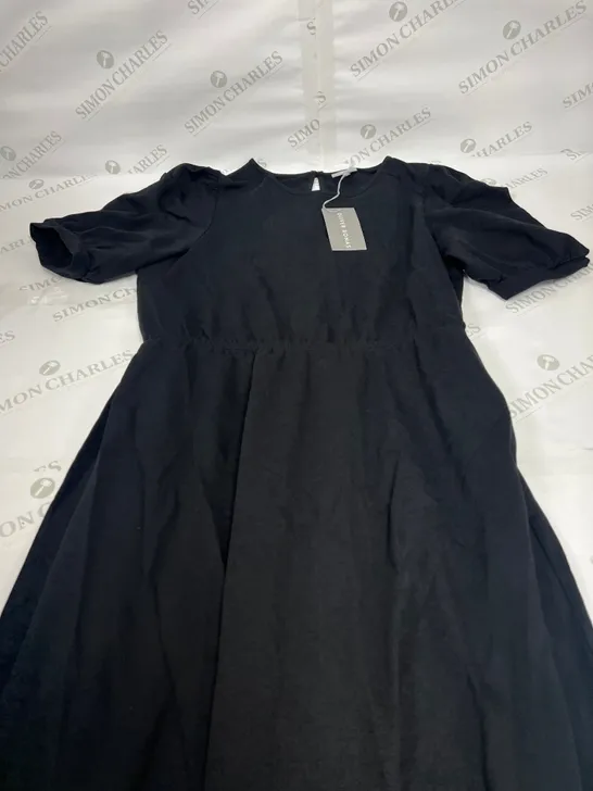 OLIVER BONAS BALLON SLEEVE JERSEY DRESS IN BLACK SIZE 14