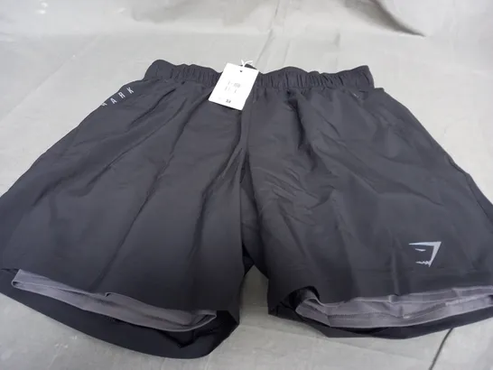 GYMSHARK SPORT 7 2 IN 1 SHORTS - LARGE