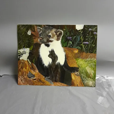 UNAMED ARTIST ANIMAL CANVAS PAINTING 18"X14"