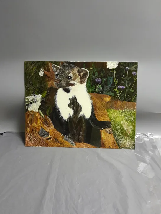 UNAMED ARTIST ANIMAL CANVAS PAINTING 18"X14"