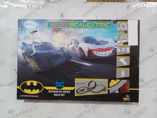 BOXED MICRO SCALEXTRIC DC BATMAN VS JOKER RACE SET