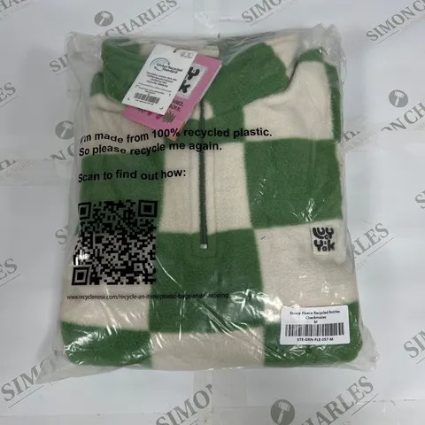 LUCY&YAK STEVIE FLEECE IN CHECKMATES GREEN SIZE MEDIUM