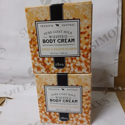 BEEKMAN 1802 GOAT MILK WHIPPED BODY CREAM DUO - HONEY ORANGE BLOSSOM