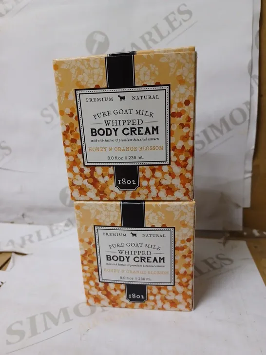 BEEKMAN 1802 GOAT MILK WHIPPED BODY CREAM DUO - HONEY ORANGE BLOSSOM