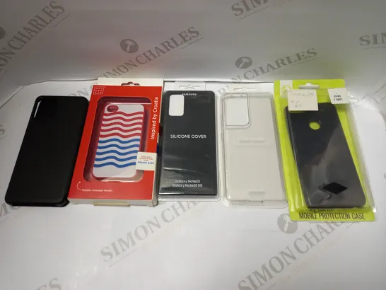 BOX OF APPROXIMATELY 60 ASSORTED PHONE CASES FOR VARIOUS BRANDS TO INCLUDE IPHONE 4, GALAXY S21, HUAWEI P SMART ETC