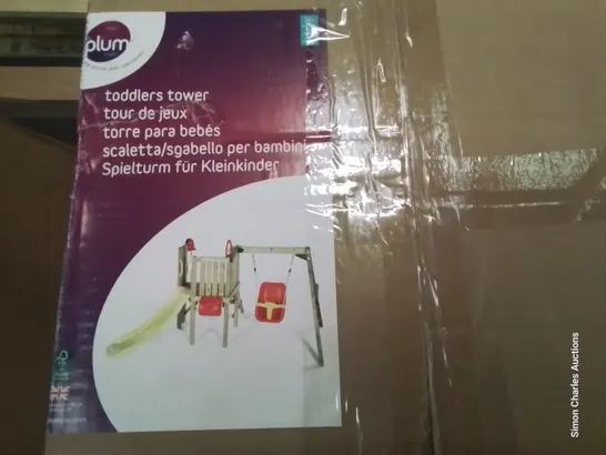 THREE BOXES OF PLUM TODDLERS TOWER ACCESSORIES/PARTS