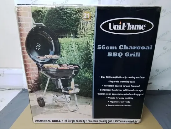 BOXED UNIFLAME 56CM CHARCOAL BBQ GRILL