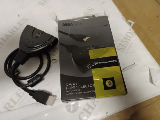 ASDA TECH 3 WAY HDMI SELECTOR