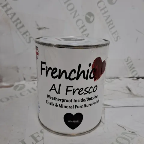 FRENCHIC AL FRESCO CHALK AND MINERAL FURNITURE PAINT 750 ML - BLACKJACK - COLLECTION ONLY