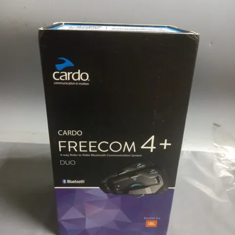 BOXED CARDO FREEDOM 4+ 4-WAY RIDER TO RIDER COMMUNICATION SYSTEM DUO (MISSING ONE)