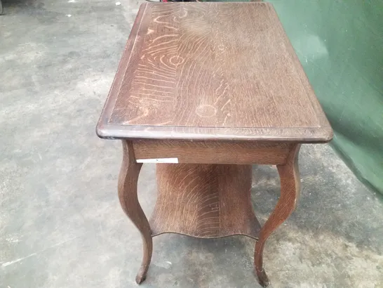 ANTIQUE OAK-VENEER 1-DRAWER SIDE TABLE 