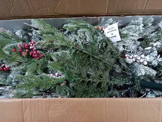 BOXED ALISON CORK SUGAR SPRUCE CHRISTMAS TREE - 6FT DUSTED - COLLECTION ONLY