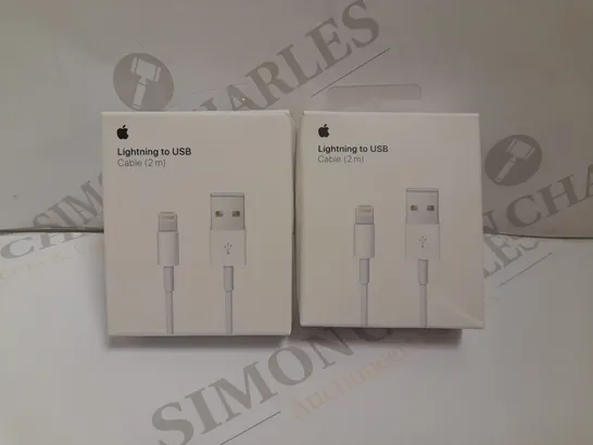 LOT OF 2 APPLE LIGHTNING TO USB CABLES RRP £70