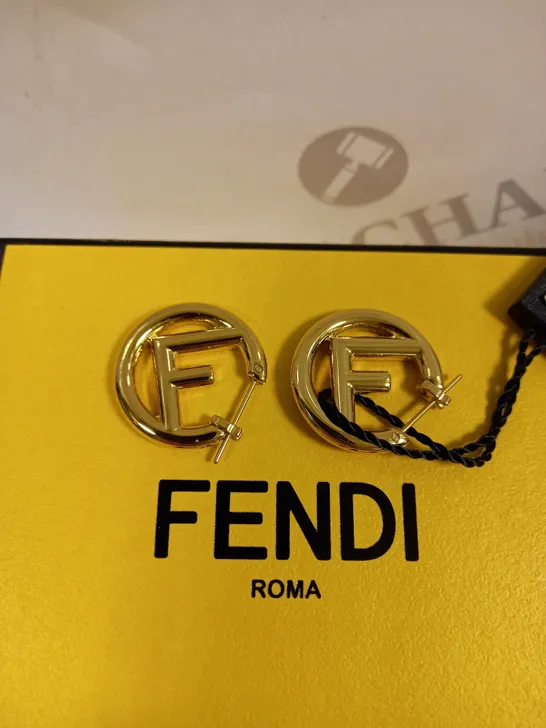 FENDI ROMA SOFT GOLD EARRINGS 