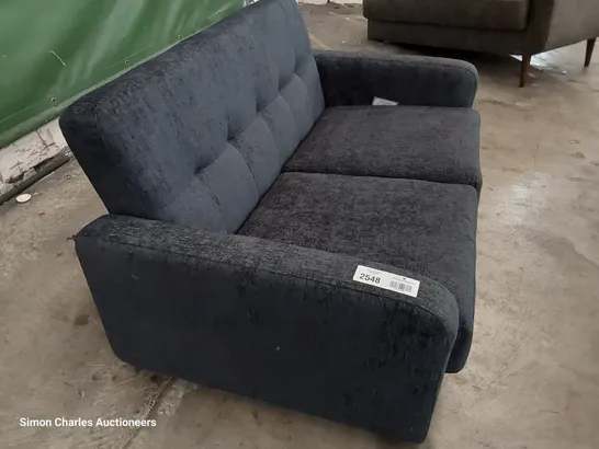 DESIGNER TWO SEATER SOFA CHARCOAL FABRIC 