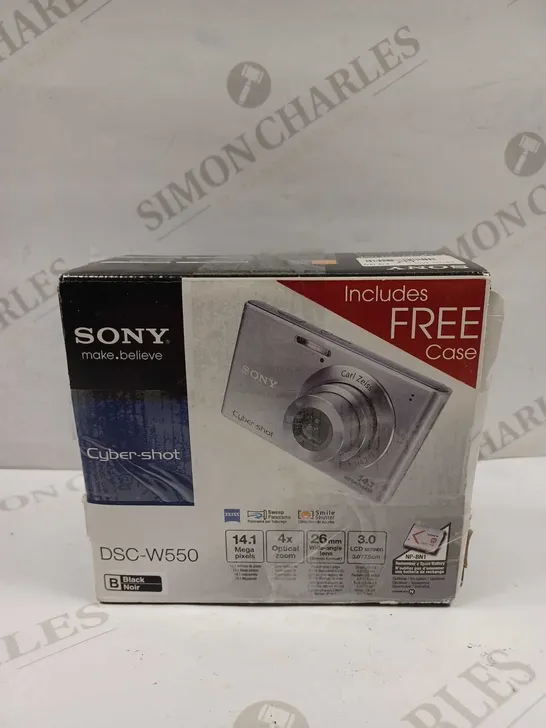 SONY DSC-W550 CAMERA WITH CASE - BLACK