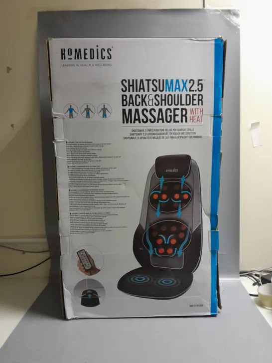 BOXED HOMEDICS SHIATSU MAX 2.5 BACK AND SHOULDER MASSAGER WITH HEAT