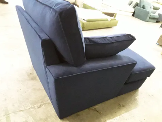 QUALITY DESIGNER STAMFORD SOFA RHF CHAISE SECTION - NAVY FABRIC