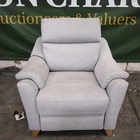 QUALITY BRITISH DESIGNED & MANUFACTURED G PLAN GREY FABRIC ELECTRIC RECLINING ARMCHAIR