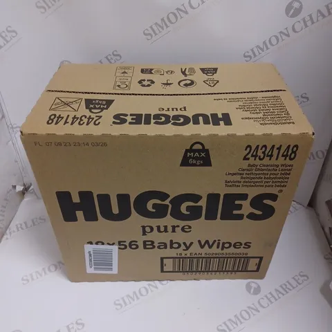 HUGGIES PURE 18X56 BABY WIPES