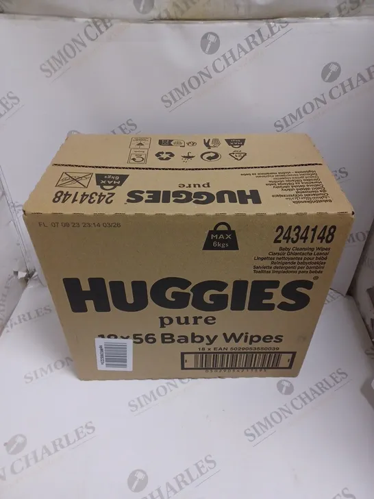 HUGGIES PURE 18X56 BABY WIPES