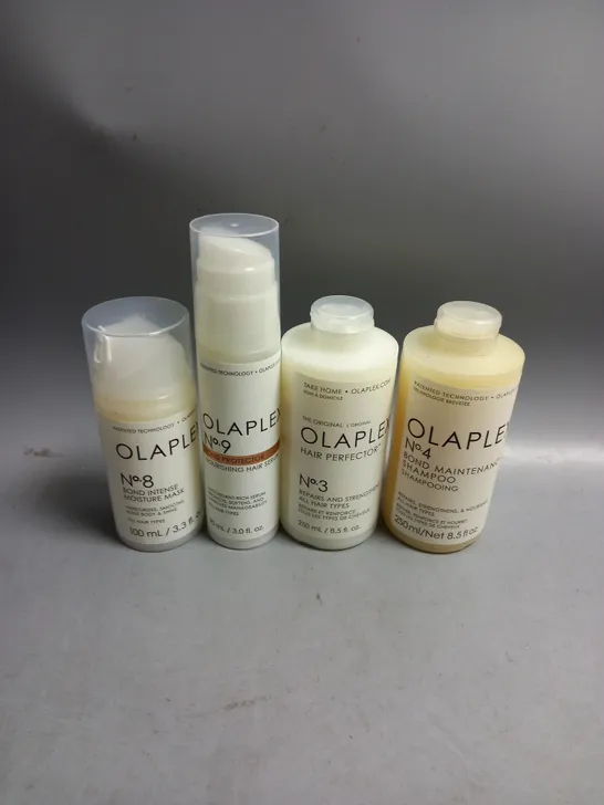 LOT OF 4 OLAPLEX HAIR CARE PRODUCTS TO IN SHAMPOO AND HAIR SERUM 