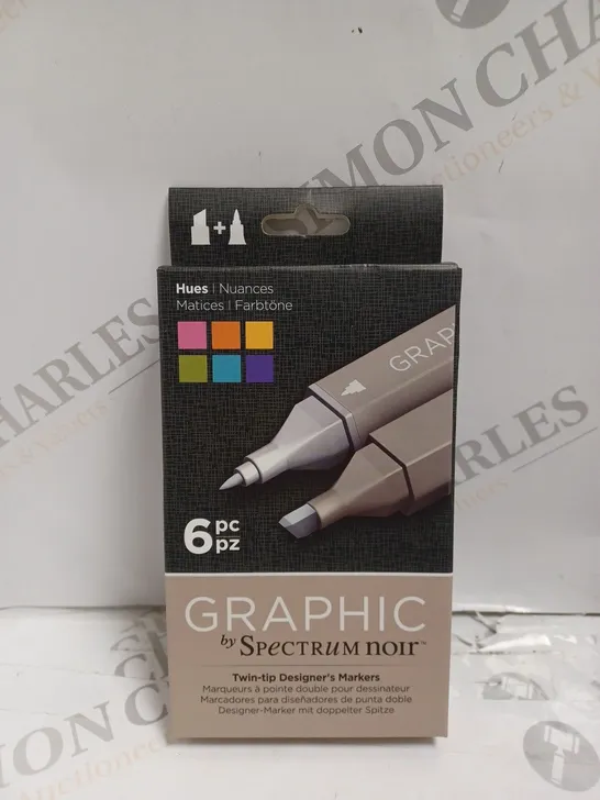 5 X BOXES OF GRAPHIC TWIN TIP DESIGNER MARKERS BY SPECTRUM NOIR