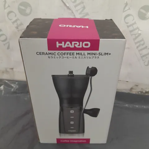 BOXED HARIO CERAMIC COFFEE MILL MINI-SLIM+