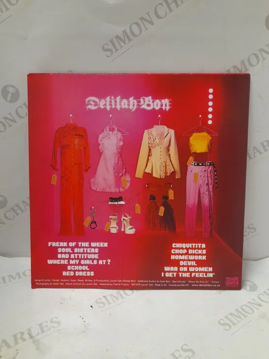 DELILAH BON RED/PINK DEBUT ALBUM VINYL 