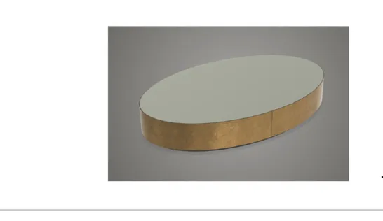 DESIGNER MERIDIANI BELT COFFEE TABLE WITH BRONZE BRASS SIDE AND STONE LACQUER TOP RRP £3500