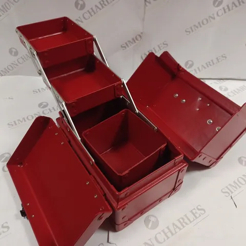 RED MULTI COMPARTMENT STORAGE BOX