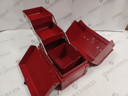 RED MULTI COMPARTMENT STORAGE BOX