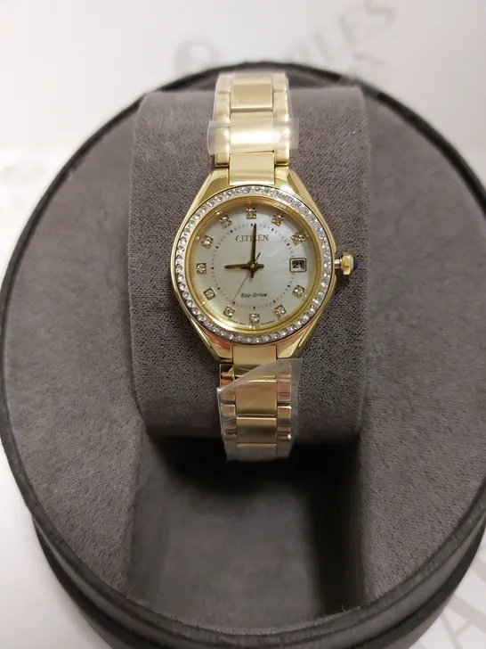 BOXED CITIZEN ECO-DRIVE LADIES SILHOUETTE WRIST WATCH