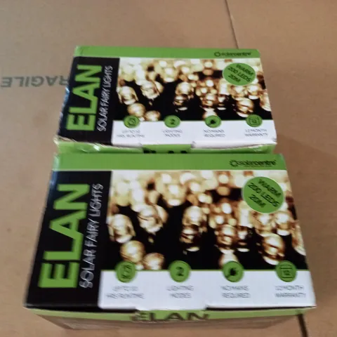 LOT OF 2 ELAN WARM 200 LEDS 20M SOLAR FAIRY LIGHTS