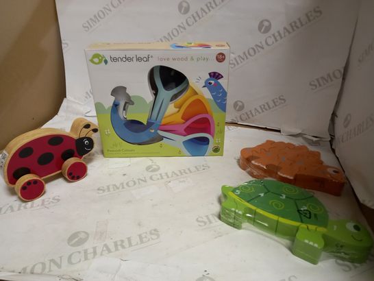 SELECTION OF BABIES' WOODEN TOYS