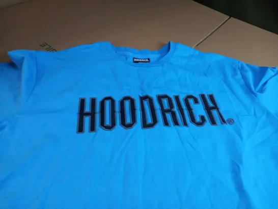 HOODRICH BLUE/LOGO CREW NECK TEE - SMALL