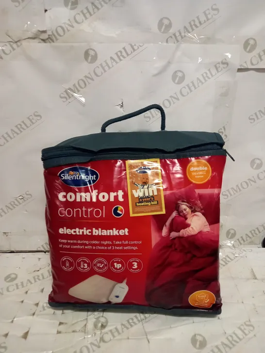 BRAND NEW SILENTNIGHT COMFORT CONTROL ELECTRIC BLANKET HEATED UNDER BLANKET (DOUBLE)