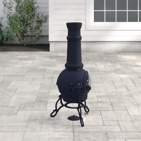 BOXED TOLEDO 100% CAST IRON CHIMENEA (1 BOX)