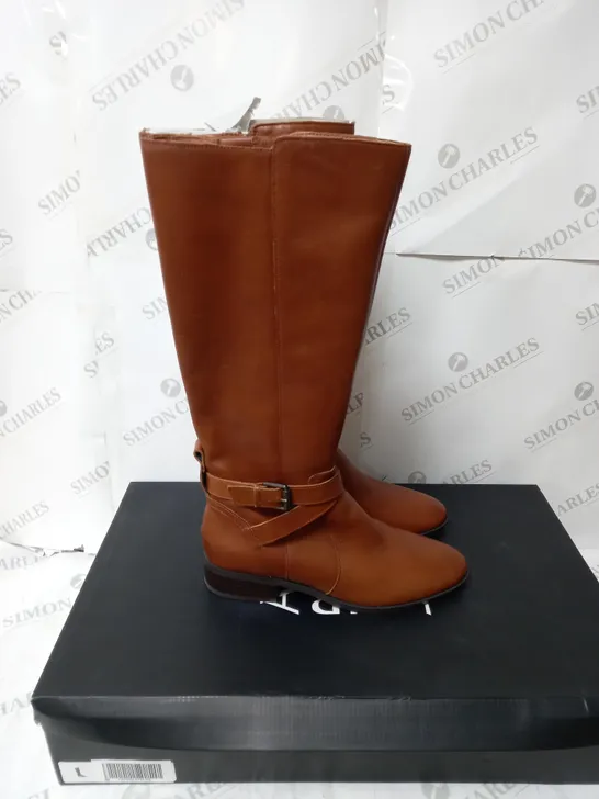 BOXED NATURALIZER RENA LEATHER HIGH BOOTS - TAN - 6.5