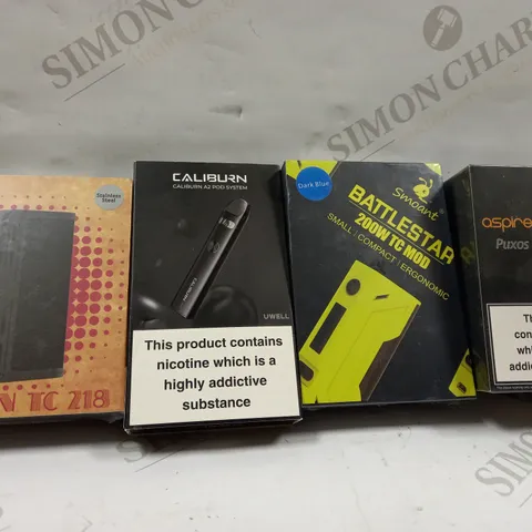 BOX OF ASSORTED ELECTRONIC CIGARETTES TO INCLUDE ASPIRE ETC