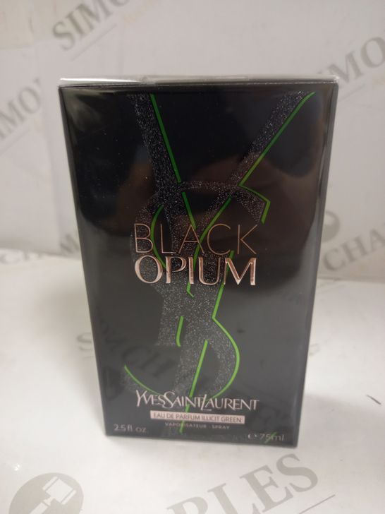 BOXED AND SEALED BLACK OPIUM YVES SAINT LAURENT EAU DE PARFUM ILLICIT GREEN 75ML