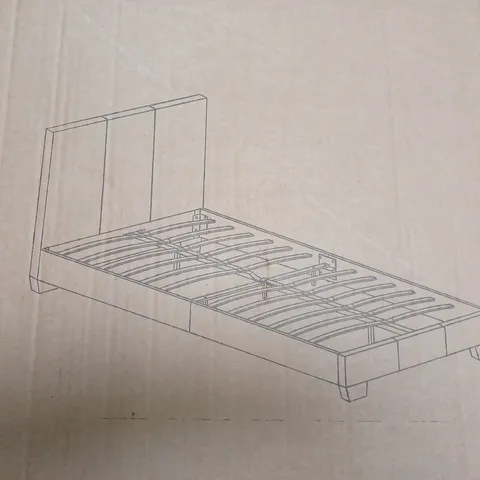 -incomplete- BOXED RILEY FABRIC SINGLE BED FRAME - GREY - COLLECTION ONLY