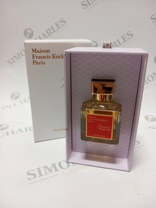 BOXED AND SEALED MAISON FRANCIS KURKDJIAN PARIS BACCARAT ROUGE 540 EAU DE PARFUM 70 ML