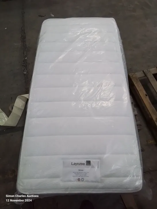 QUALITY BAGGED LAYEZEE MEMORY FOAM TOP OPEN COIL SINGLE MATTRESS 