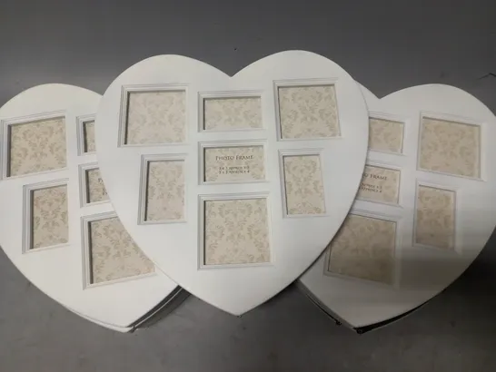 LOT OF 9 BRAND NEW HEART SHAPED PICTURE FRAMES