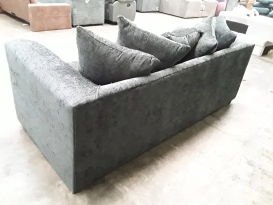 QUALITY DESIGNER MONACO 3 SEATER SOFA - GREY FABRIC