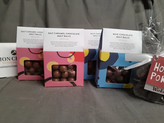 LOT OF 3 ASSORTED 12-PACKS OF FOOD ITEMS INCLUDES CHOCOLATE HONEYCOMB AND MALT BALLS